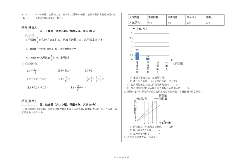 2020年实验小学小升初数学综合检测试题A卷 外研版（附解析）.doc_第2页