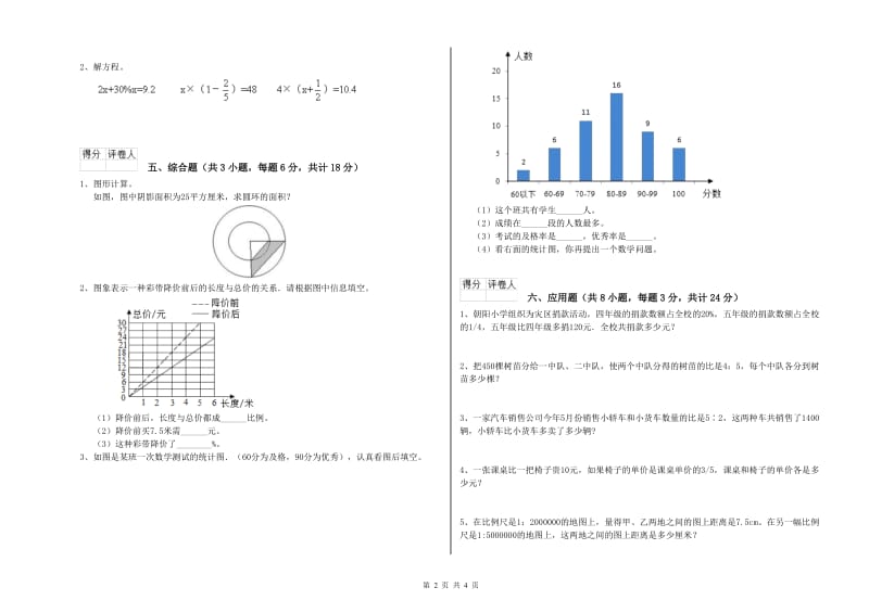 2020年实验小学小升初数学考前检测试卷D卷 豫教版（含答案）.doc_第2页