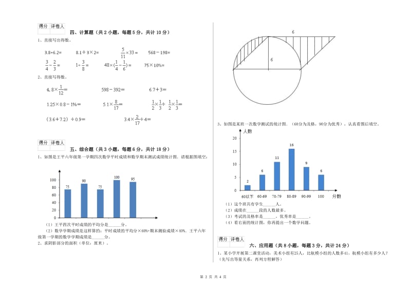 2020年实验小学小升初数学强化训练试卷D卷 苏教版（附解析）.doc_第2页