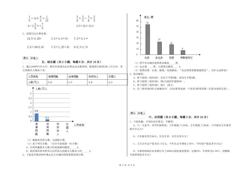 2020年实验小学小升初数学能力提升试卷D卷 豫教版（附解析）.doc_第2页