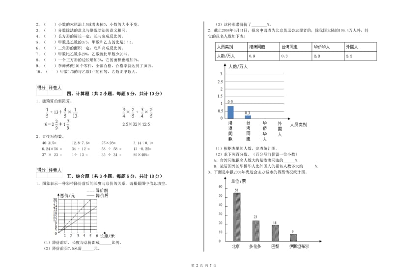 2020年实验小学小升初数学考前练习试题A卷 江苏版（附解析）.doc_第2页