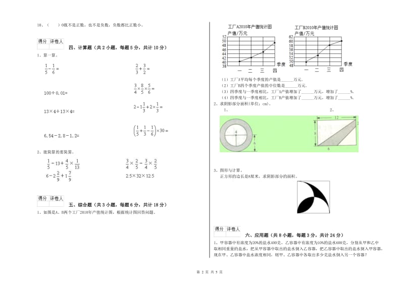 2020年实验小学小升初数学综合练习试卷A卷 豫教版（附答案）.doc_第2页