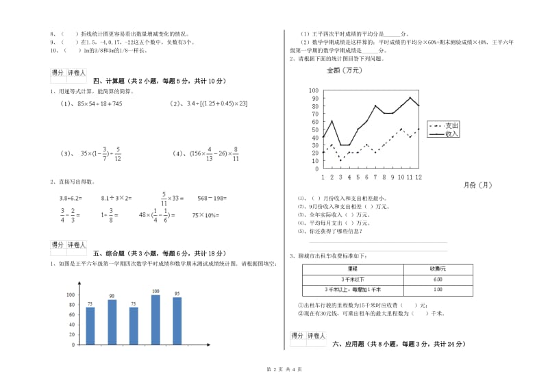 2020年实验小学小升初数学考前检测试卷B卷 湘教版（附解析）.doc_第2页