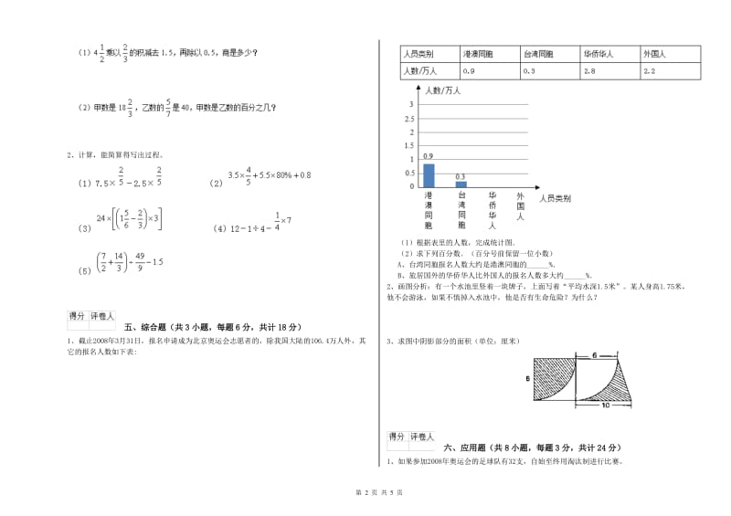 2020年实验小学小升初数学提升训练试卷A卷 西南师大版（含答案）.doc_第2页