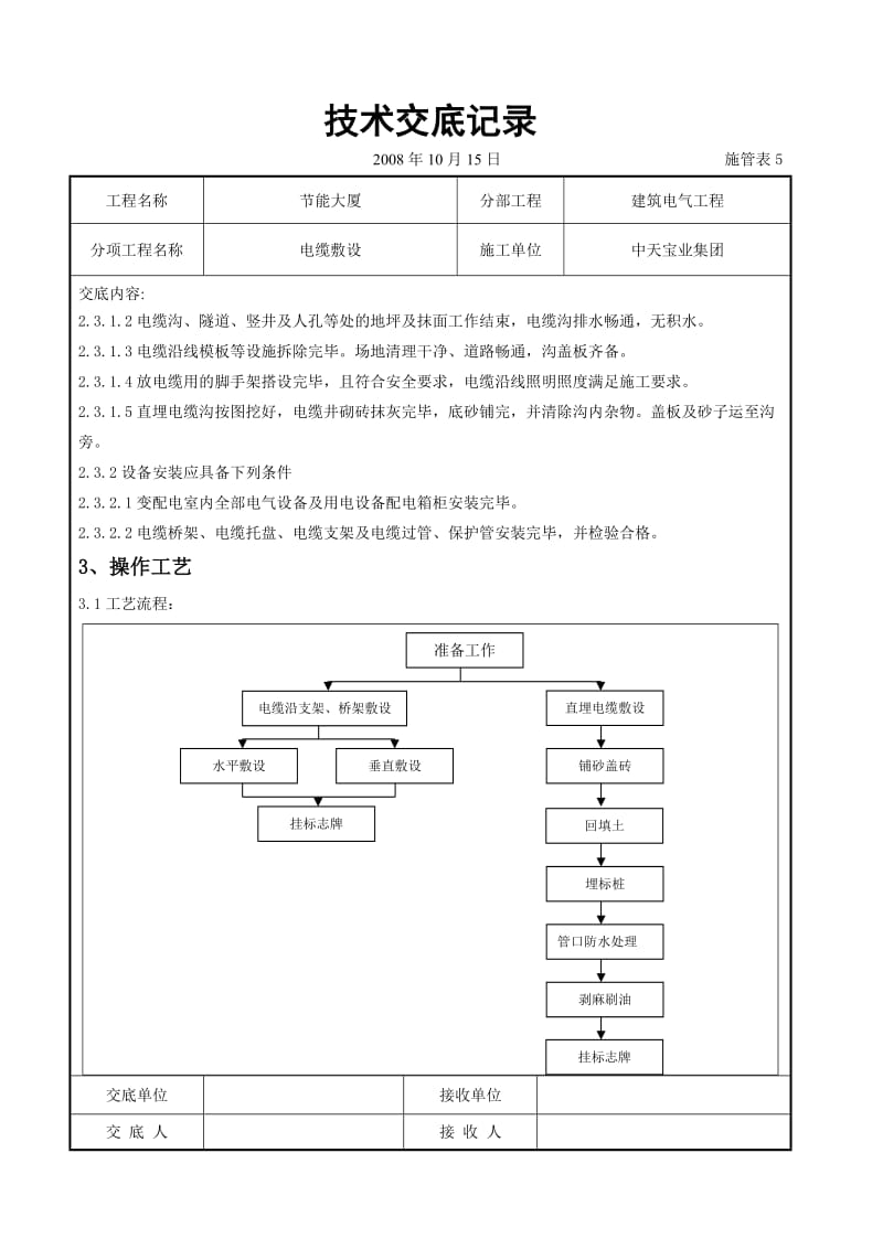 电缆敷设交底记录_第2页