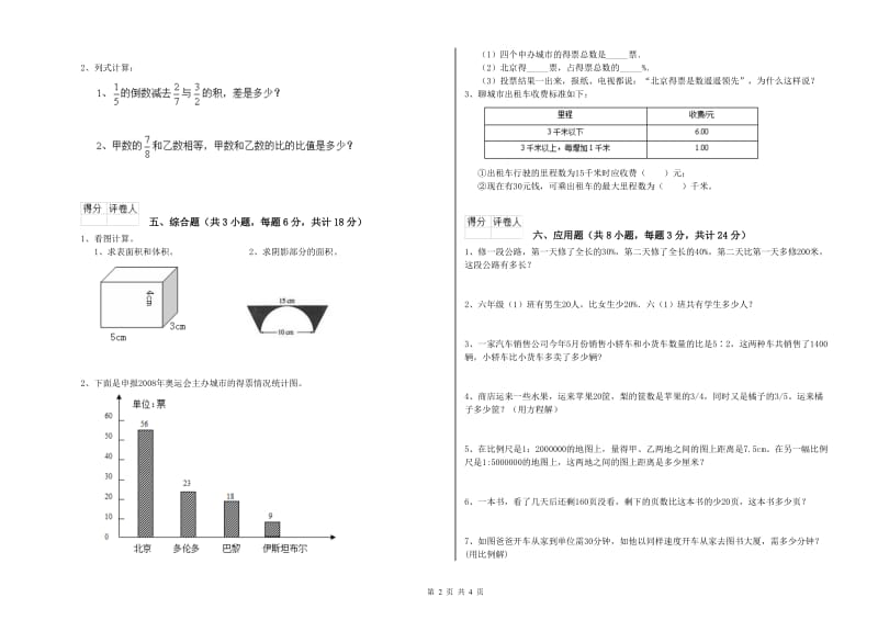 2020年实验小学小升初数学每周一练试题B卷 上海教育版（含答案）.doc_第2页