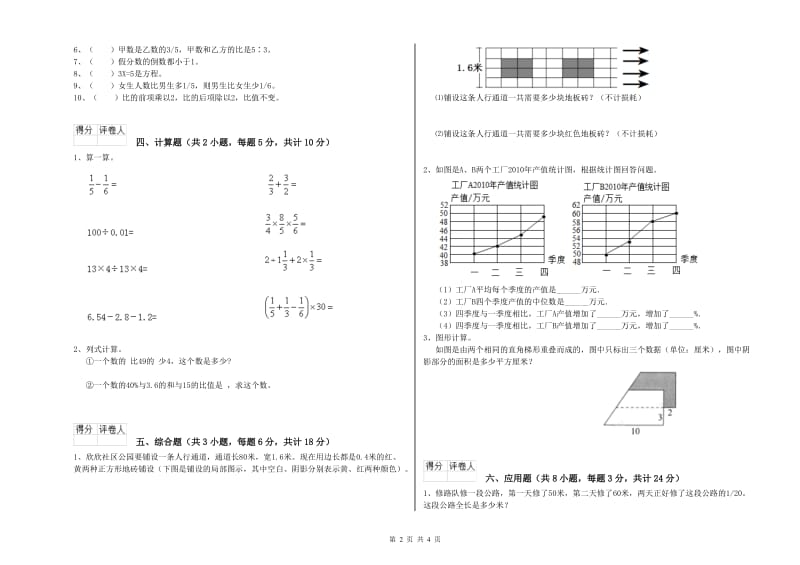 2020年实验小学小升初数学每周一练试卷D卷 赣南版（附答案）.doc_第2页