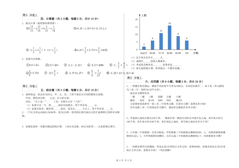 2020年实验小学小升初数学能力提升试题C卷 人教版（附答案）.doc_第2页