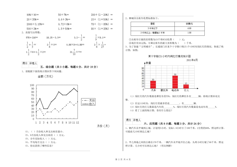 2020年实验小学小升初数学强化训练试题C卷 新人教版（含答案）.doc_第2页