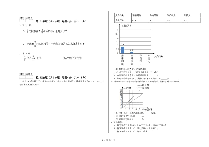 2020年实验小学小升初数学模拟考试试卷C卷 沪教版（含答案）.doc_第2页