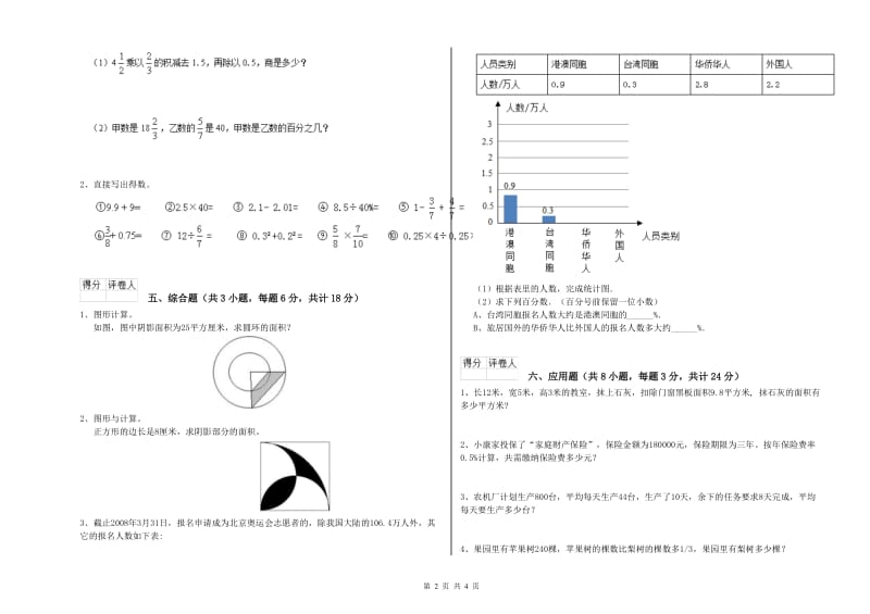 2020年实验小学小升初数学每周一练试卷C卷 沪教版（含答案）.doc_第2页