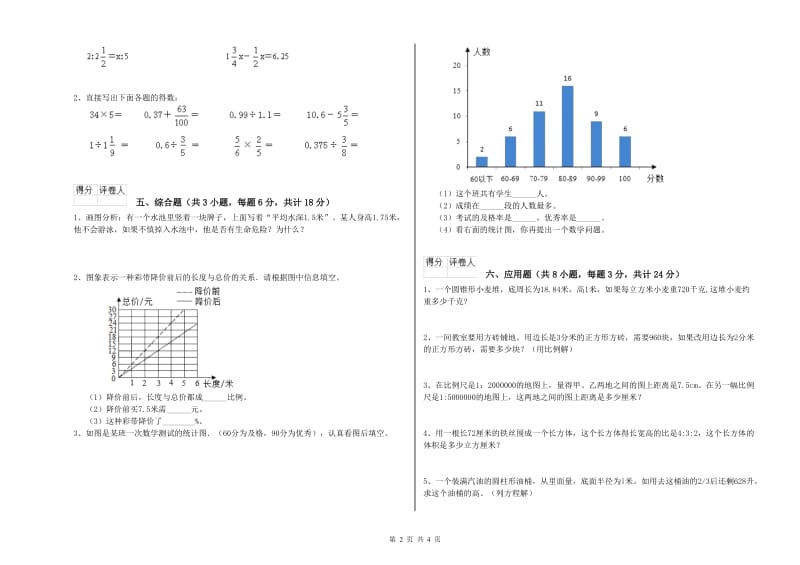 2020年实验小学小升初数学考前练习试题D卷 北师大版（含答案）.doc_第2页