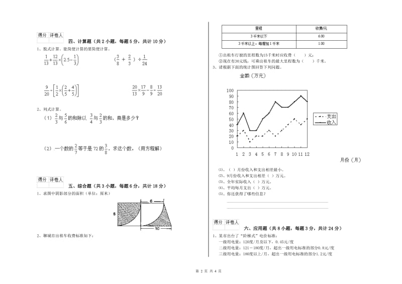 2020年实验小学小升初数学每周一练试卷B卷 豫教版（含答案）.doc_第2页