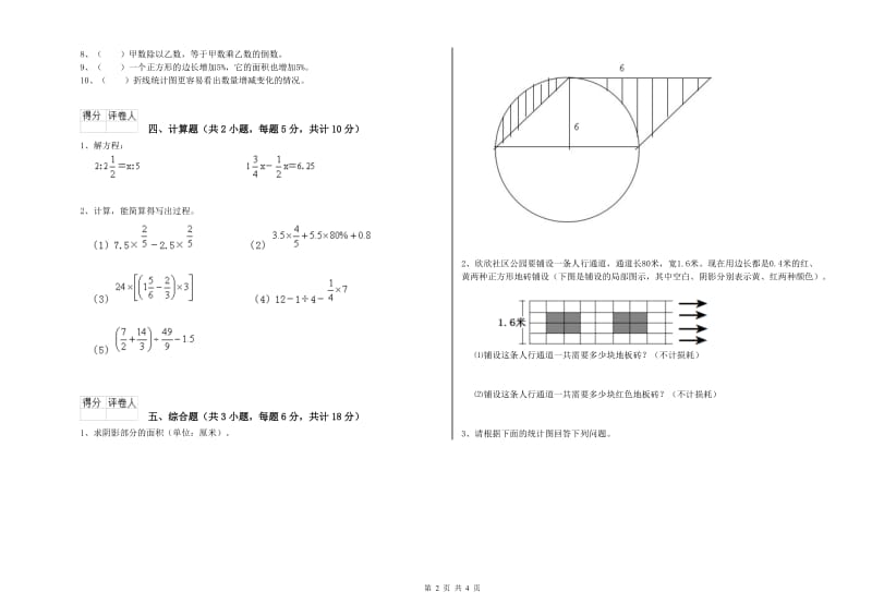 2020年实验小学小升初数学综合练习试题C卷 上海教育版（含答案）.doc_第2页