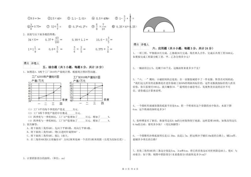 2020年实验小学小升初数学提升训练试卷D卷 赣南版（含答案）.doc_第2页