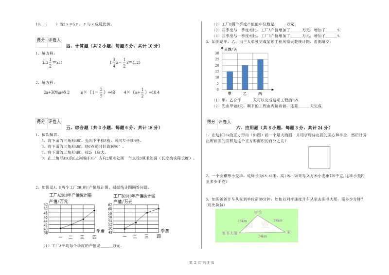 2020年实验小学小升初数学考前检测试卷D卷 浙教版（附解析）.doc_第2页