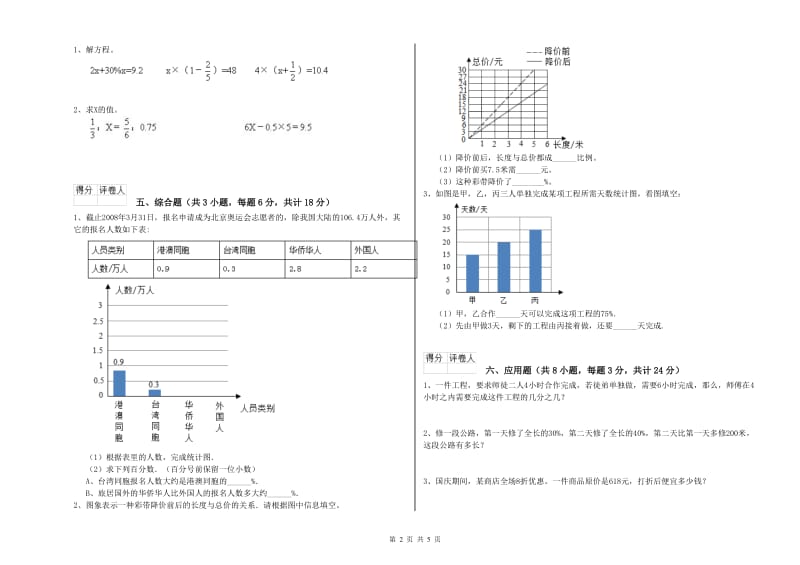 2020年实验小学小升初数学自我检测试题C卷 西南师大版（附解析）.doc_第2页