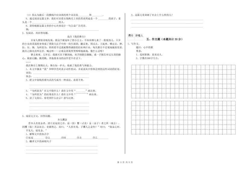 儋州市重点小学小升初语文考前检测试题 附解析.doc_第3页