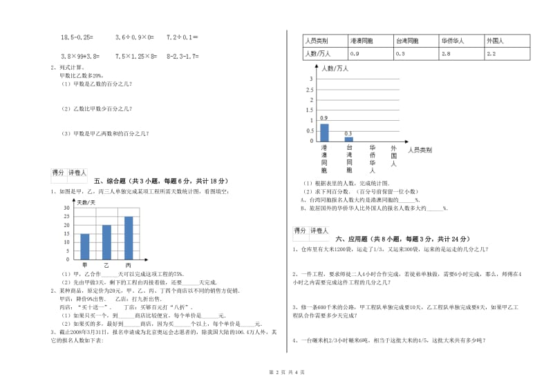 2020年实验小学小升初数学能力测试试卷D卷 豫教版（附答案）.doc_第2页