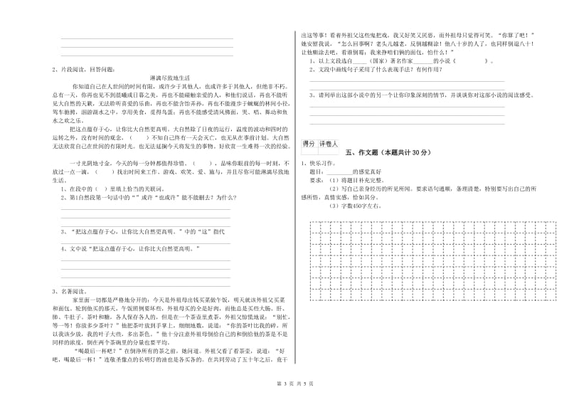 九江市重点小学小升初语文强化训练试卷 附解析.doc_第3页