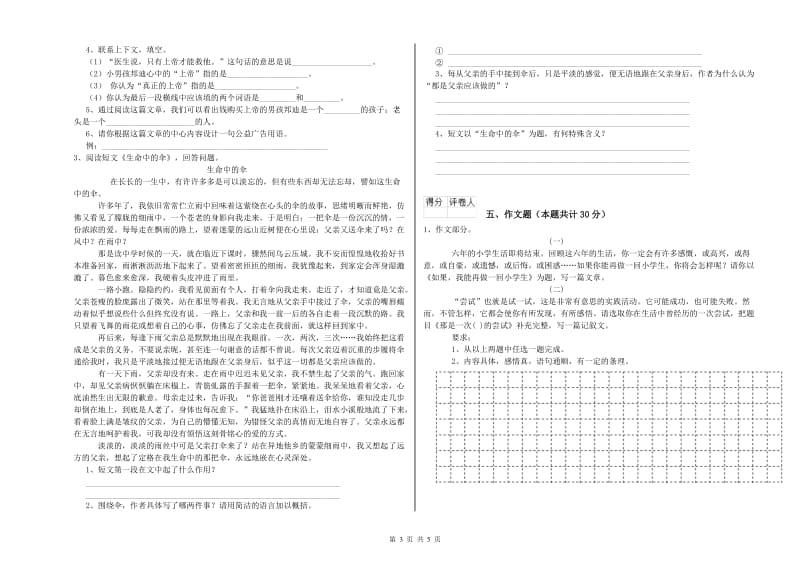 丽江市重点小学小升初语文自我检测试题 附解析.doc_第3页