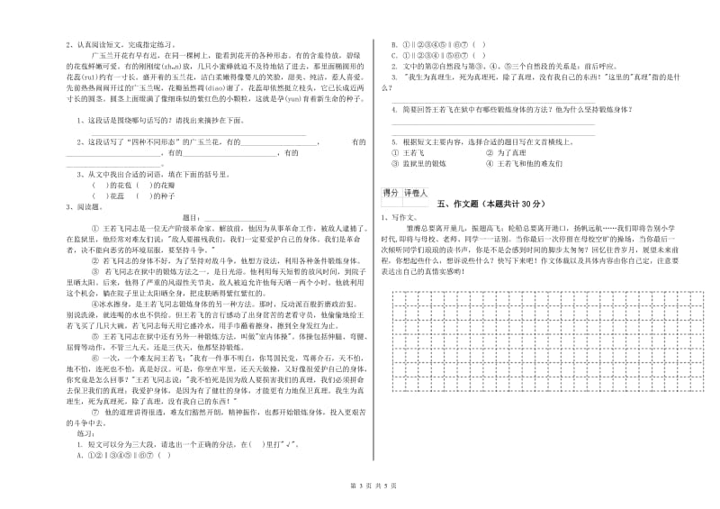 云浮市重点小学小升初语文提升训练试题 含答案.doc_第3页