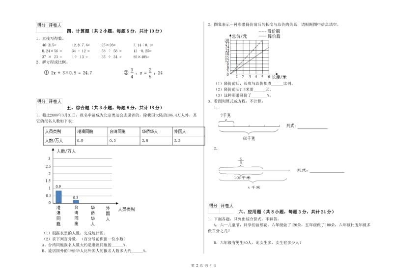 云南省2019年小升初数学能力检测试题C卷 附解析.doc_第2页