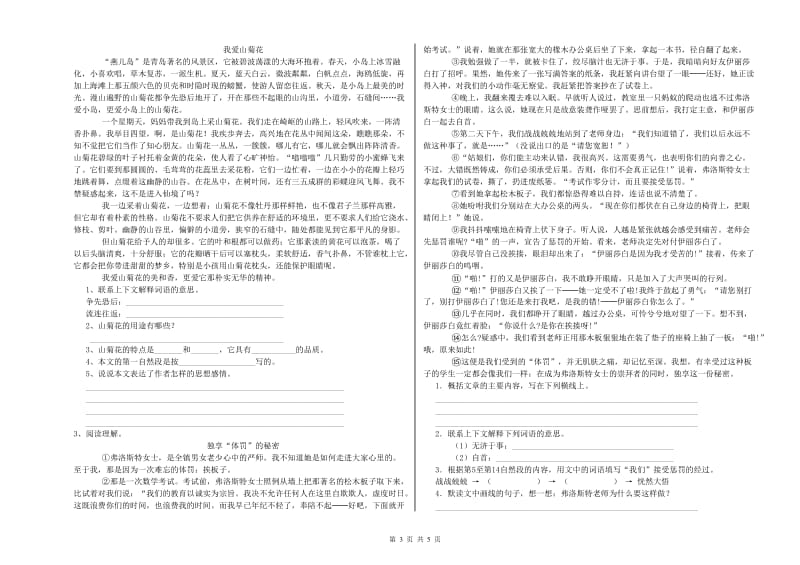 临沂市实验小学六年级语文上学期能力测试试题 含答案.doc_第3页