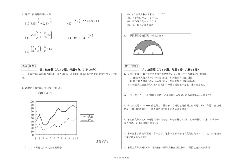 2020年实验小学小升初数学过关检测试题C卷 江苏版（附答案）.doc_第2页