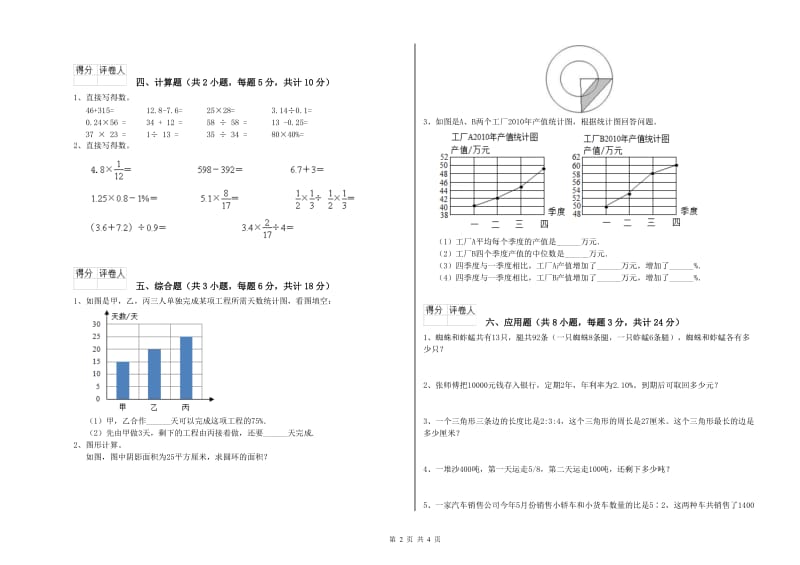 2020年实验小学小升初数学过关检测试题C卷 人教版（附解析）.doc_第2页