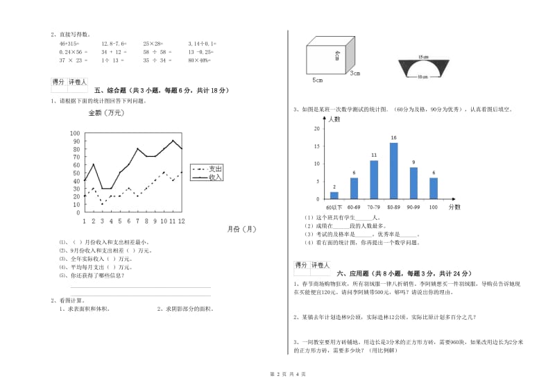 2020年实验小学小升初数学能力测试试卷A卷 西南师大版（含答案）.doc_第2页