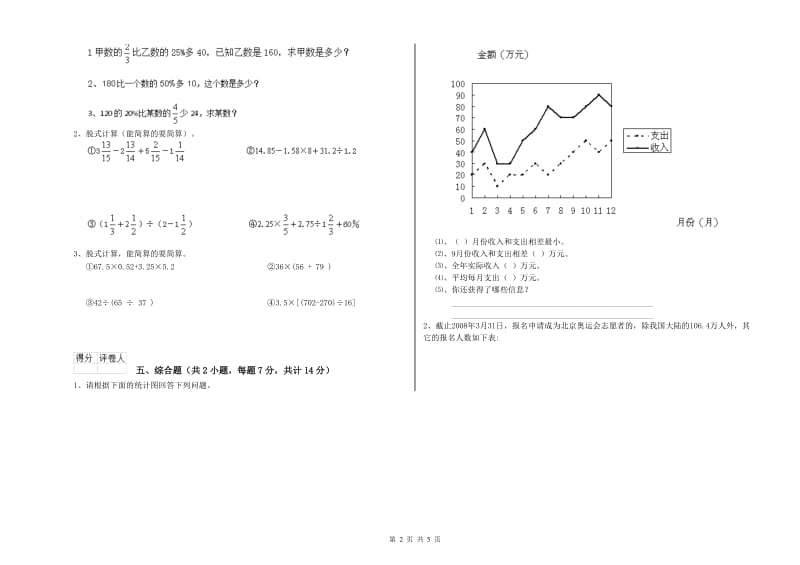 人教版六年级数学【下册】过关检测试题C卷 附解析.doc_第2页