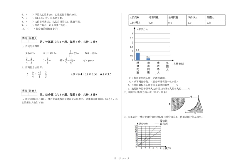 2020年实验小学小升初数学过关检测试题D卷 浙教版（附答案）.doc_第2页