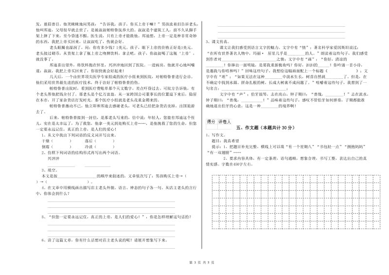 丽江市重点小学小升初语文考前检测试题 附答案.doc_第3页