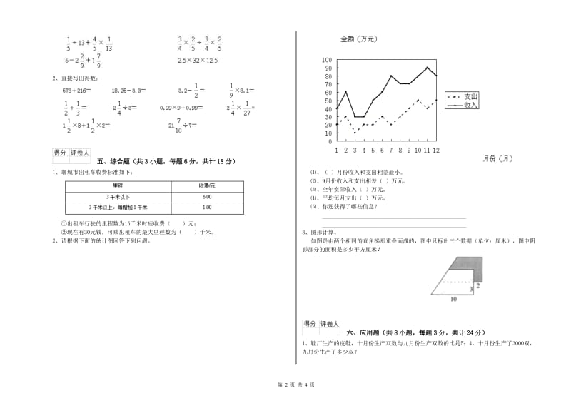 云南省2020年小升初数学强化训练试题B卷 附答案.doc_第2页