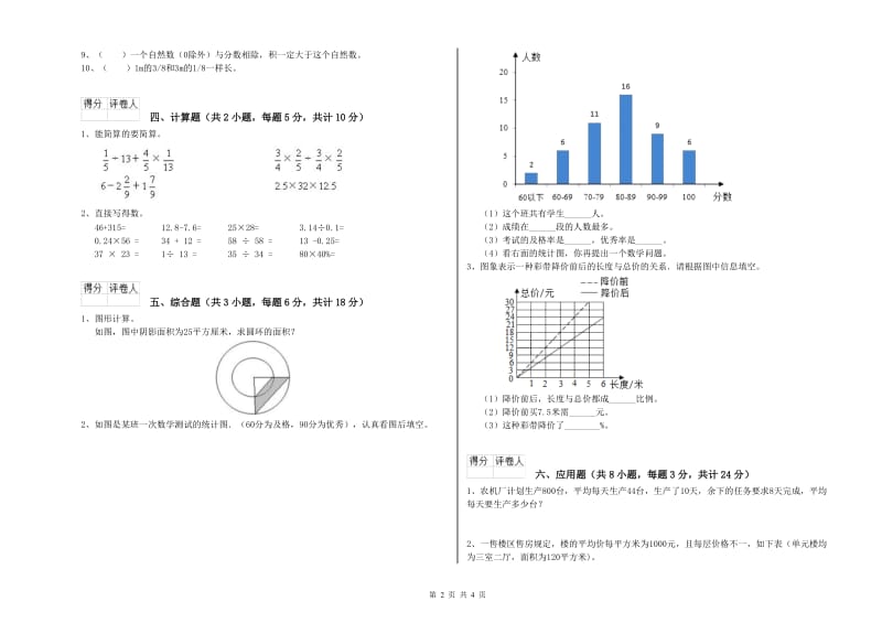 2020年实验小学小升初数学能力测试试题D卷 外研版（含答案）.doc_第2页