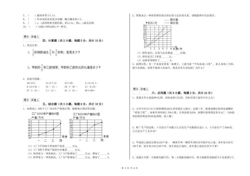 2020年实验小学小升初数学能力测试试卷C卷 西南师大版（附解析）.doc_第2页