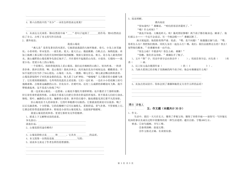 信阳市重点小学小升初语文模拟考试试卷 附解析.doc_第3页