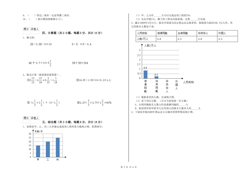 云南省2019年小升初数学能力提升试题D卷 含答案.doc_第2页