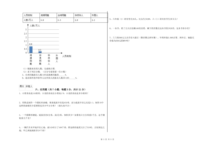 三门峡市实验小学六年级数学下学期综合练习试题 附答案.doc_第3页