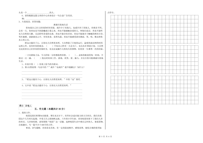 中卫市重点小学小升初语文能力提升试题 附解析.doc_第3页