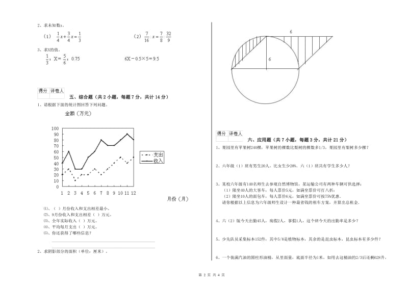 中卫市实验小学六年级数学下学期月考试题 附答案.doc_第2页