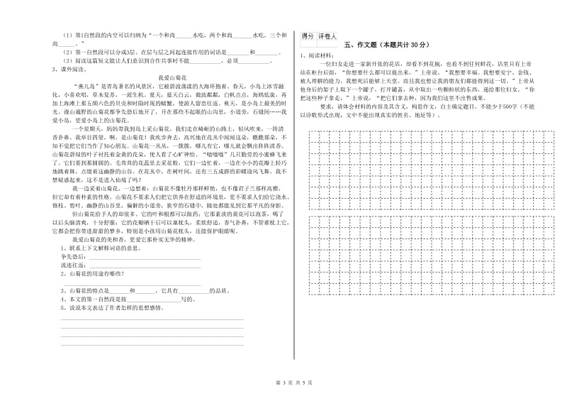 六安市重点小学小升初语文能力提升试题 附解析.doc_第3页