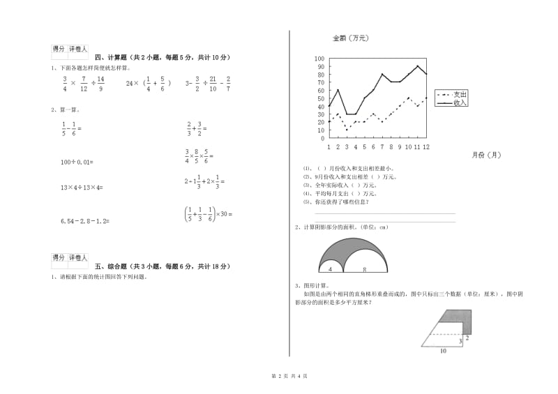 2020年实验小学小升初数学过关检测试题C卷 西南师大版（附答案）.doc_第2页