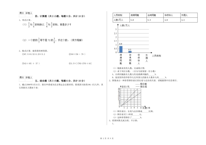 2020年实验小学小升初数学能力测试试卷B卷 湘教版（含答案）.doc_第2页