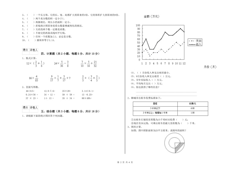 2020年实验小学小升初数学过关检测试卷B卷 苏教版（附解析）.doc_第2页