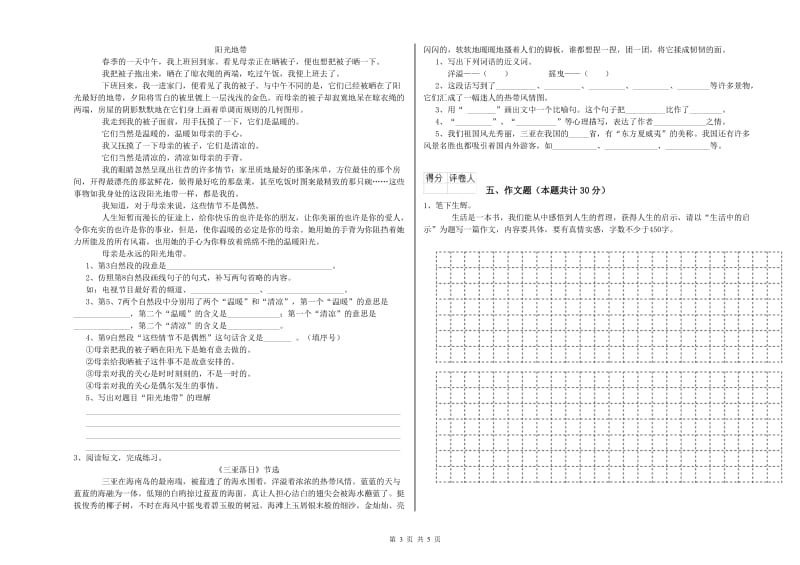 临沂市重点小学小升初语文能力提升试题 附解析.doc_第3页