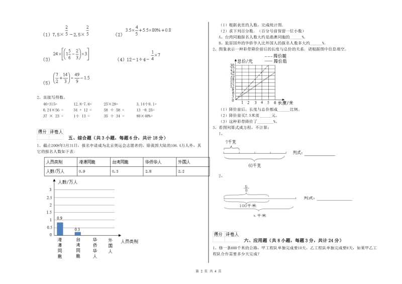 2020年实验小学小升初数学自我检测试题D卷 豫教版（含答案）.doc_第2页