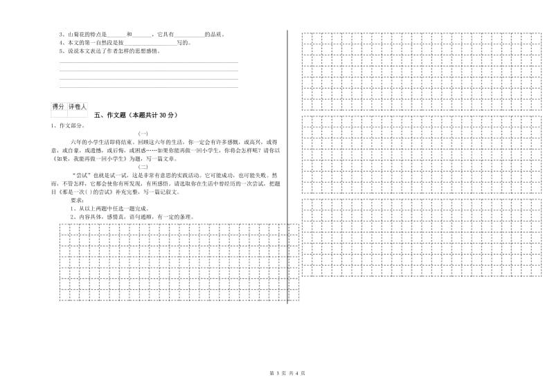 三沙市重点小学小升初语文提升训练试题 附解析.doc_第3页