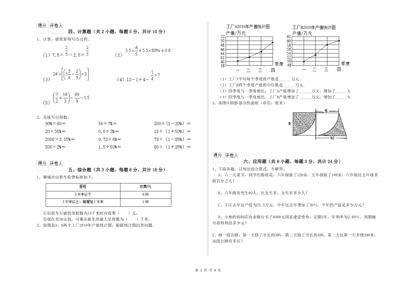 2020年实验小学小升初数学过关检测试题C卷 浙教版（含答案）.doc_第2页